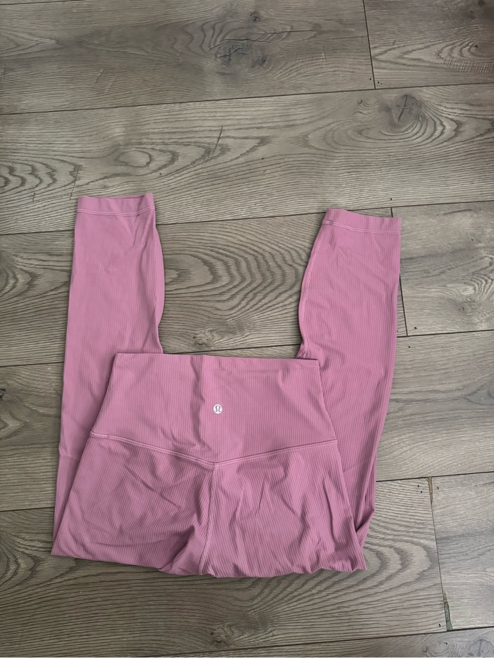 Lululemon Pink Ribbed Align Leggings Pant Size 6 Inseam 23” EUC